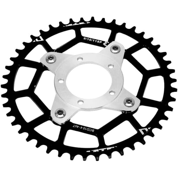 Bafang BBS01 BBS02 Elcykel Kædering Adapter, 46 Tænder, 104BCD, Høj Styrke, Sort