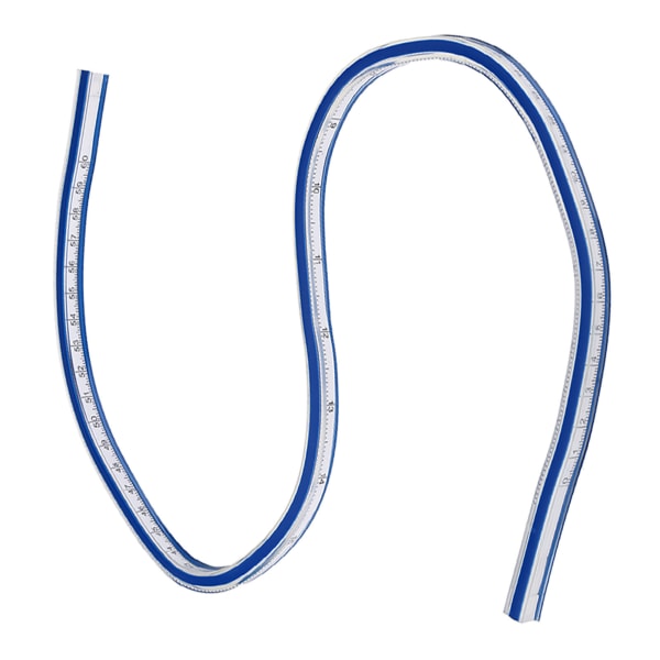 Fleksibelt kurvelinjalmåleverktøy for tegning av malegrafikk og plaggdesign (60 cm)