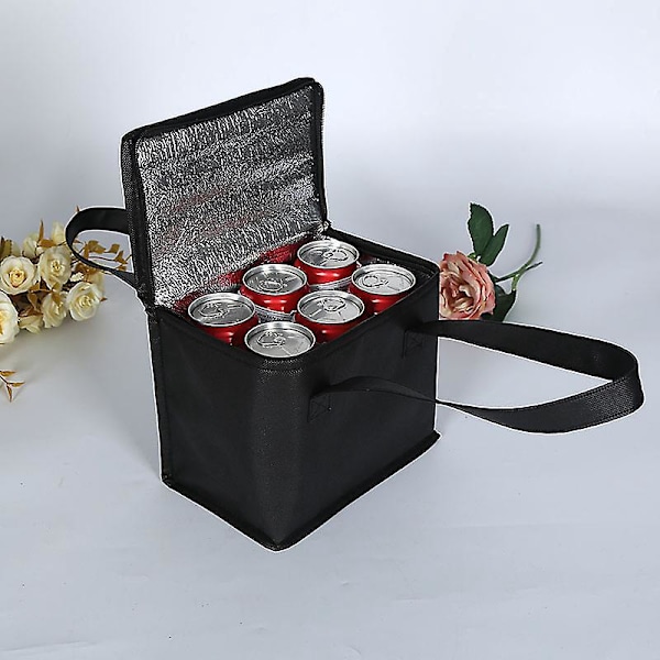 Eristetty lounaslaukku 21 x 14 x 17 cm Kannettava lämpökassi Kylmälaukku Lounas Matka Piknik Säilytys Ruokalaukku Miehille Naisille Aikuisille Työskenteleville Lapsille (2 kpl Punainen