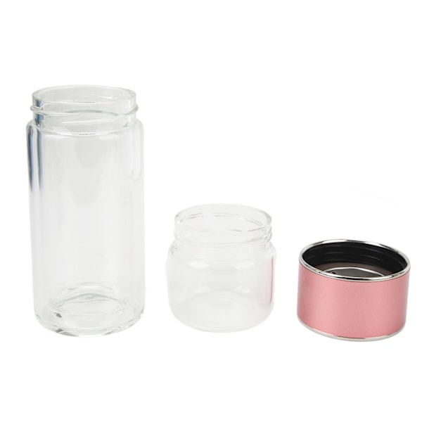 Dobbelt vægget glas vandflaske te og vand separation multifunktionel bærbar glas te flaske til hjemmet kontor