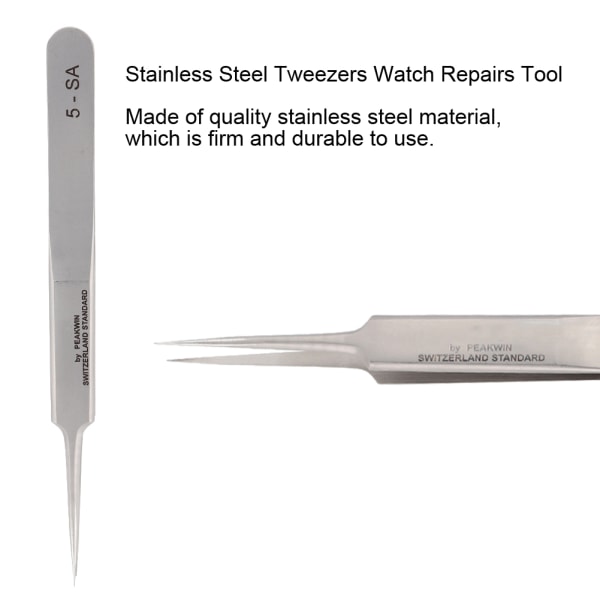 Antimagnetisk syrafast pincett i rostfritt stål Reparationsverktyg för watch med hög hårdhet (#1)