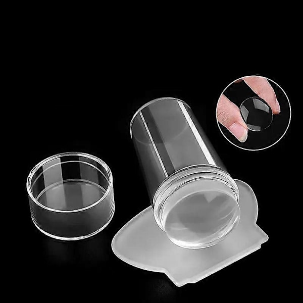 Manikyrset med Klar Nagelform och Silikongummi för Nagelstämplingsverktyg med Skrapsats 1