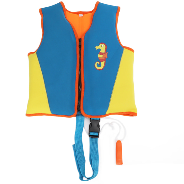 Kids Rafting Jacket Neoprene Kids Life Waistcoat Blue for Water Park Swimming Pool Beach Snorkeling L