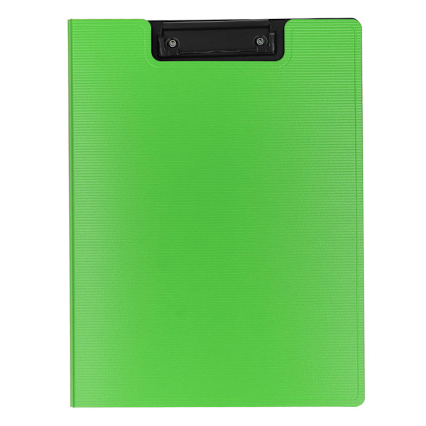 A4 Clipboard Folder Hot Pressing Process Frosted Texture Eco Friendly PP Clipboard Folder with Metal Clip for Office Green