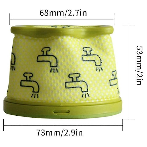 3 kpl Suodatin - Pölynimurin suodatin yhteensopiva LG A9 Cord Zero -pölynimurin kanssa, vastaa osaa ADQ74774-B10