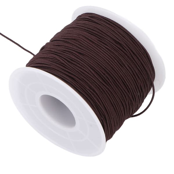 Elastisk armbåndstråd Polyester DIY Smykker Halskæde Armbånd Reb Håndværk Fremstilling Tilbehør Brun 100m