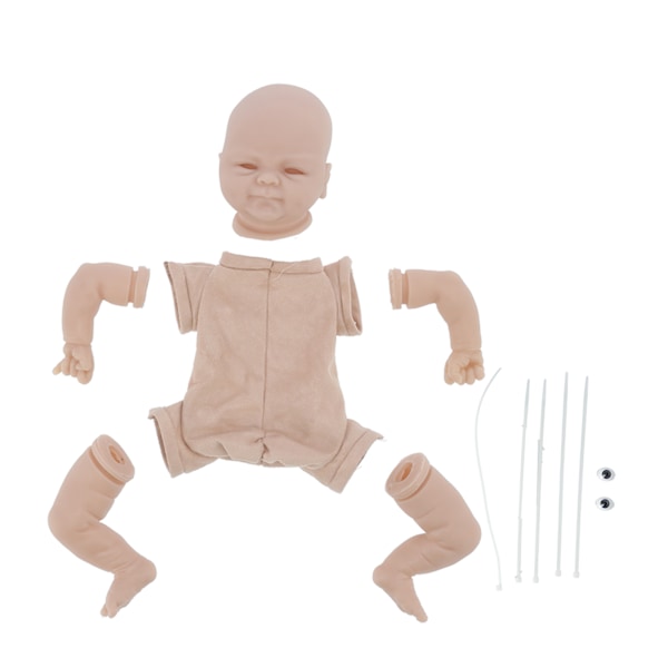 Simulering Omålad Reborn Dockkit Vinyl Oavslutad Babydocka Gjutform Delar Set 17 Tum