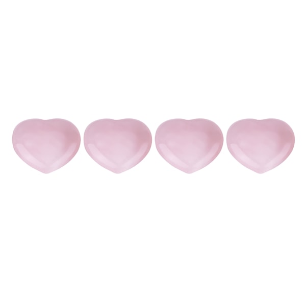 4 kpl Ruusukvartsi veistetty sydämen muotoinen vaaleanpunainen kristalli parantava kivi Puolijalokivi jalokivi sisustus