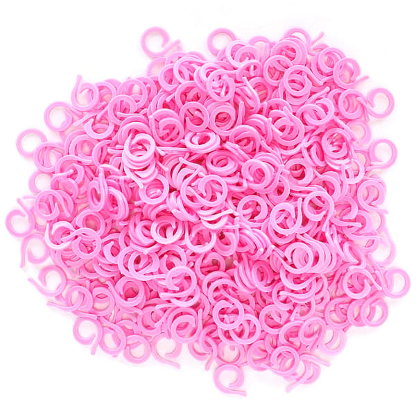500 stk. plastik strikkemarkør lyserød tællende splitring hækling låsende sytilbehør S