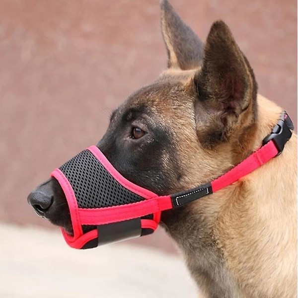 Justerbar Nylon Hundemaske, Pustende og Justerbar Hundemaske, Liten og Mellomstor Hund Anti-Bjeffing Anti-Biting Maske