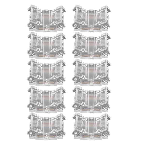 10 stk. 2-benede 10 mm LED-strip-stik Strip til Strip Hurtigforbindelse Loddefri LED-strip-lys-stik