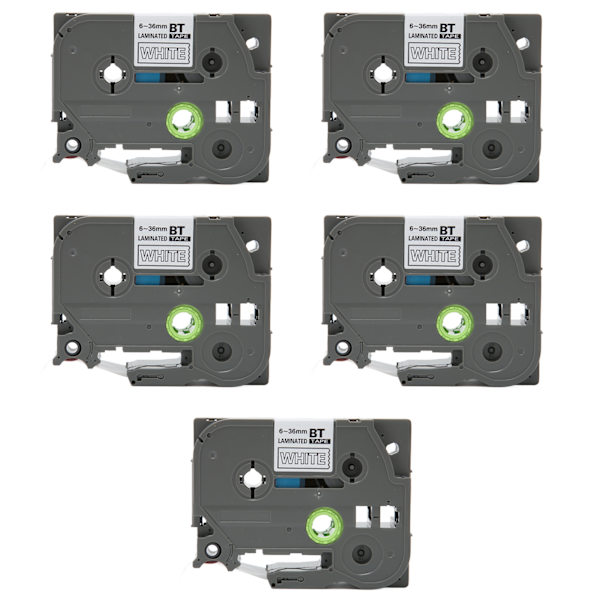 5 st 18 mm etikettmaskintejp för Tze 241 Tz241 3/4 tum etiketttejp ersättning för Ptouch PTD400 PTD410 PTD600 blå bakgrund vit bokstav Bze 545
