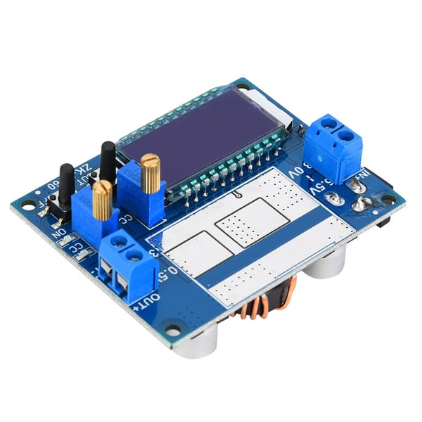 5.5-30V til 0.5-30V DC Justerbar Step Up Down Strømforsyningskonvertermodul LCD med blæser