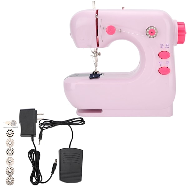 Portable Table Sewing Machine Overlock Multifunctional Embroidery Tool 100‑240VUS Plug