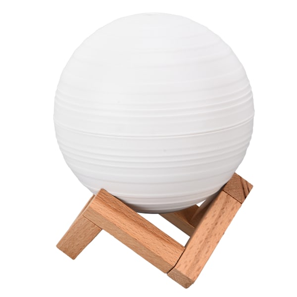 3D-trykt Saturn-lampe LED-luftfukter 300 ml kapasitet USB-lading 3 farger nattlys