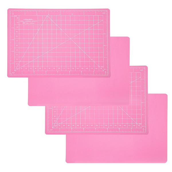 4 st skärmatta A5 rosa PVC modellskärmatta hantverkspapper snidning gravyr skala bräda
