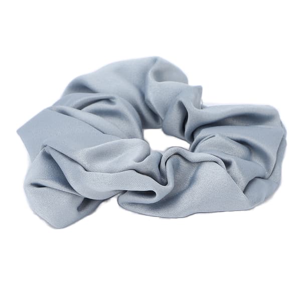 Elastiska hårscrunchies Enfärgad Mjuk tyg Hårband Scrunchies Håraccessoarer för flickor Silvergrå