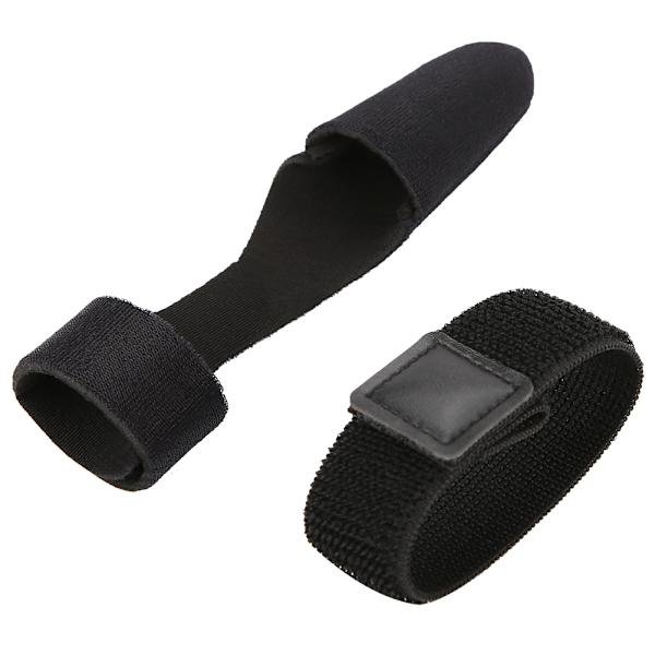 Expanderbar neopren cover Handskskydd Cap Rod Strap Set (svart)