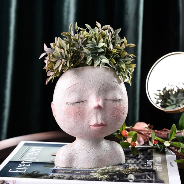 Art Modeling Figur Vase Sukkulent Pot Have Dekorativ Bordpladedekoration
