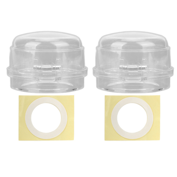 2 stk Gasskomfyr knottdeksler Barnesikkert gasskomfyr knottdeksler Protector for Home KitchenTransparent