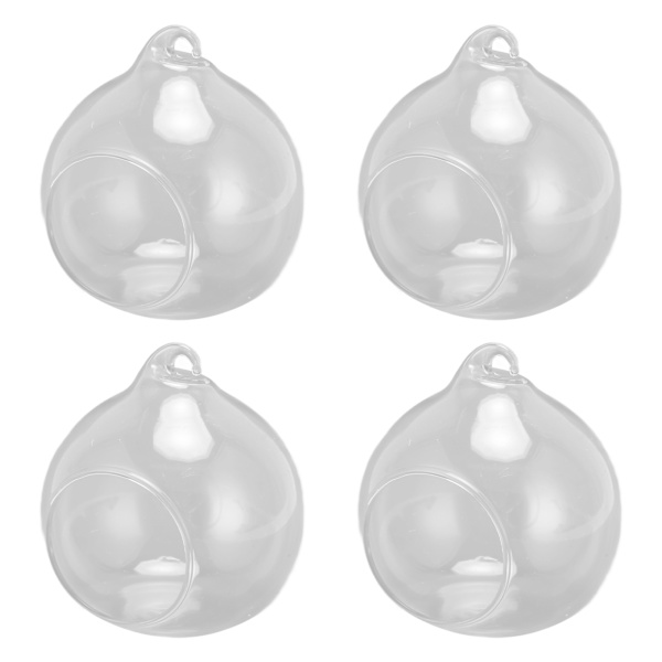 4st mini glasvas med rep DIY-hantverk Tjocka okrossbara klara vaser för dekoration av bröllopsbakgrunder