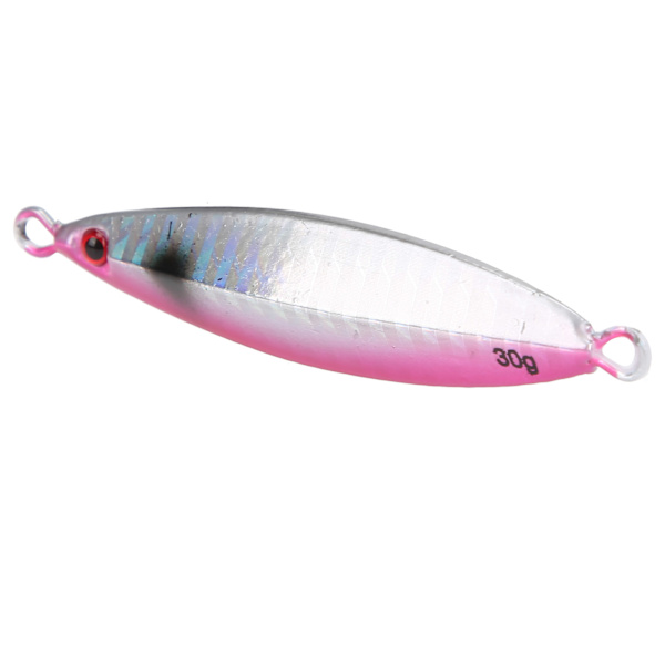 Kalastus keinotekoiset syötit kalanmuotoiset metalliset eloisat vieheet kalastustarvikkeet Pinkki 30g/1.1oz
