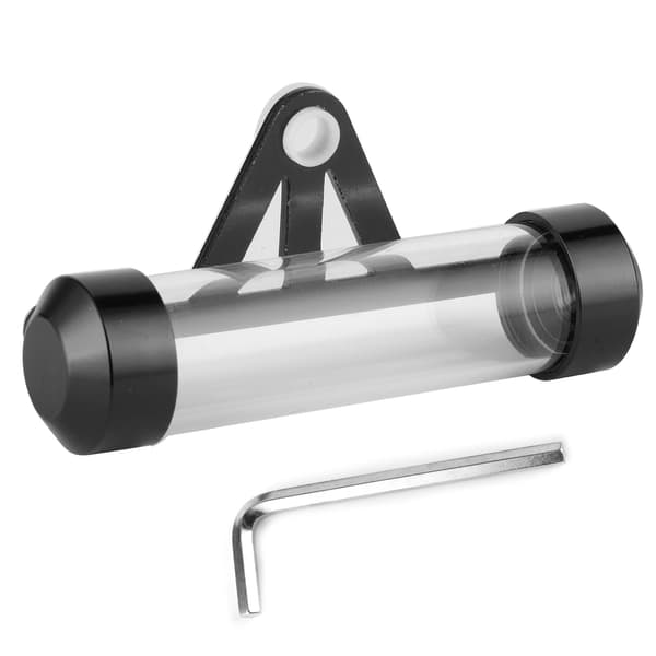 Universal Motorcykel Cylindrisk Rør Mærkeholder Nummerpladeholder Opbevaringscylinder Sort