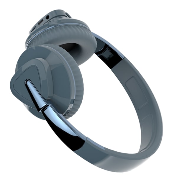 Bluetooth-headset, tung bas, stereo, bløde, komfortable trådløse Bluetooth-hovedtelefoner til computer, mobiltelefon, blå