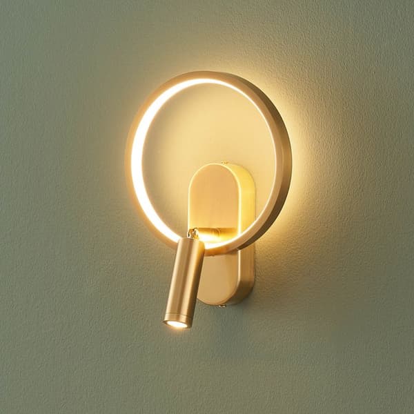 Guld Dobbelt Væglampe – Justerbar Læselampe – Elegant Soveværelsesbelysning – Nem Installation