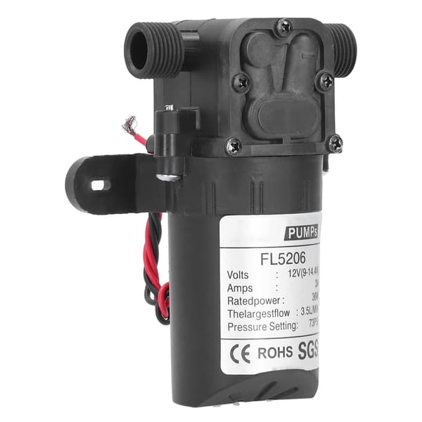 1/2In Mikro Membranpumpe Vann Priming Sprøyte Industrielt Malerverktøy DC 12V 36W