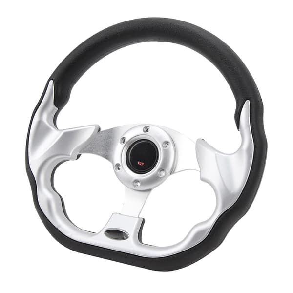 12,5 tums golfbilsratt Universal 6-håls rattbyte för E-Z-GO TXT & RXV Silver