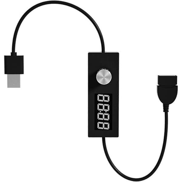 USB-timerbryterkabel for planlagt avstengning fra 5 minutter til 24 timer 55 minutter JH4 Svart