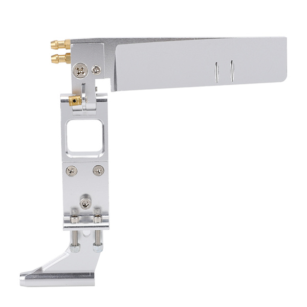 110mm Aluminium Vann Absorberende Styreror Med 4mm Støttestang Hale For Kat RC Jetbåt Sølv