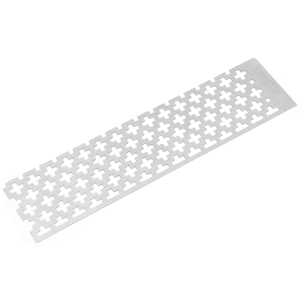5D timanttimaalausverkkoviivain tyhjillä ruudukoilla ruostumaton teräs neliö DIY maalaustarvikkeet 285 reikää