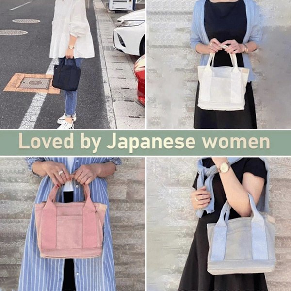 Lærredstaske til Kvinder, Stor Kapacitet, Håndtasker & Skuldertasker med Lynlås, Crossbody Taske, 100% Ny Khaki uden skulderrem