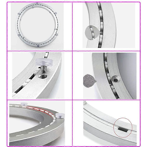 Metall Dreieskive Lager, Rund Dreiesokkel, 360 Roterbar, Enkel Rad Kulelager, for Tung Last, 40cm