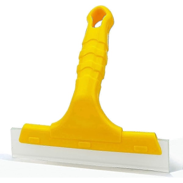 Liten skrapa i plast, fönsterskrapa i silikon för glasdörrar, speglar, diskho, bänkskiva, fönster, glas, 15,5 x 14 cm, 1-pack