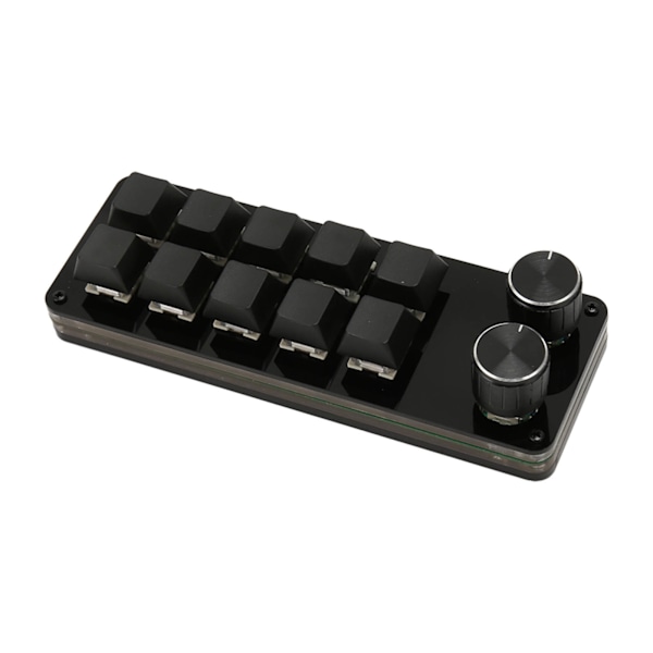 Programmerbar tastatur 10 taster 2 knotter blå bryter mekanisk hot swappable mini tastatur for spillkontor media