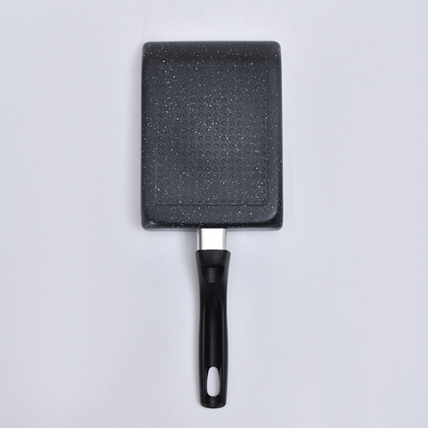 Mini stegepande sort husholdning bærbar japansk stil æg stegepande rektangulær mini omeletpande 13x18cm