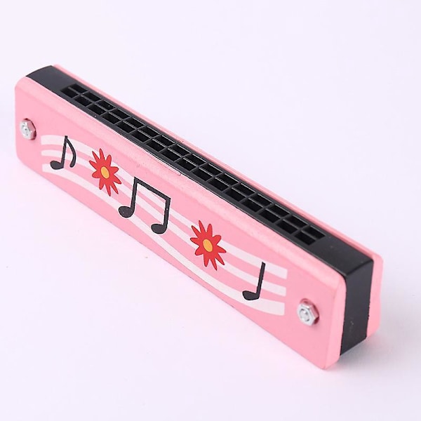 Children's Harmonica Set - 2 Pieces, 16 Holes, Wooden, Cartoon Design, Ideal for Beginner Kids