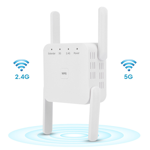 WiFi-kantamanlaajennin Verkkoportti Seinäpistoke Langaton Rele 1200M Kaksi Taajuutta 100‑240VUS Pistoke