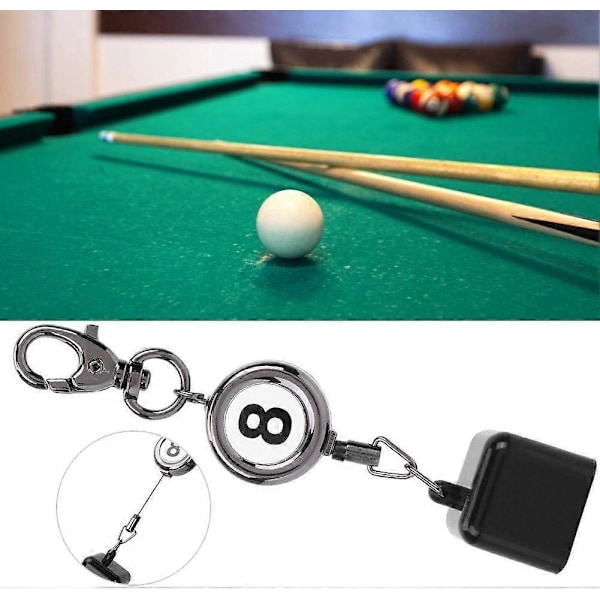 Snooker-liitupalalaatikko, biljardiliitutasku, biljardiliitupussukka sisäänvedettävällä avaimenperällä