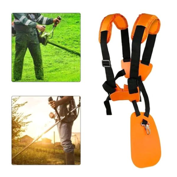 Dubbel axelrem för trimmer, axelrem för gräsklippare, vadderad trädgårdsmaskin, Nyon-bälte för FS120 FS55 FS220, orange