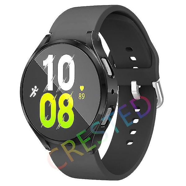 Silikon Sport Armband Rem för Samsung Galaxy Watch 4 40mm, 5/4 44mm, 5 Pro 45mm, Watch4 Classic 46mm, 42mm - Svart