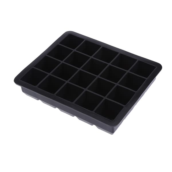 20 rutenett silikon isbitform isbitmaskinbeholder (svart)