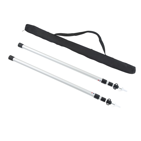 2 st Camping Tältstänger Aluminiumlegering Justerbar 95 till 235cm Teleskopisk Takstöd Stänger med Förvaringsväska för Vandring Ryggsäck