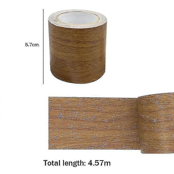 Träreparationstejp med trästruktur, möbeltejp med stark vidhäftning, Zekai Ljusgrå