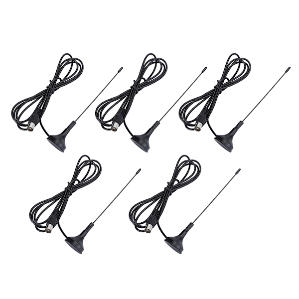 (5 stk./sæt) VHF UHF 5dBi Kvalitet DVB‑T HDTV Digital 1080P TV Høj Antenne med Sucker