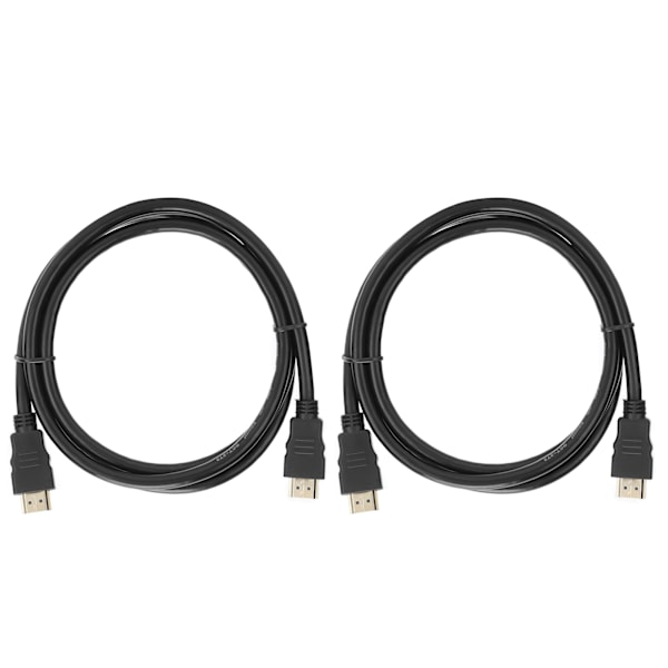 2 stk. HDMI AM til AM-kabel 1.4 Simple Version Kobberleder Jern Skal 1080P Konverter 3 meter