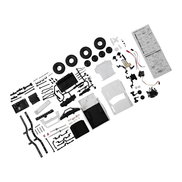 C24 2.4G DIY RC-autopaketti 4WD Kauko-ohjattava telaketjuauto Maastoajoneuvo Autot Lasten lelut